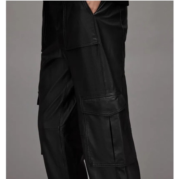 All Saints Leather Cargo Pants - Picture 12 of 16